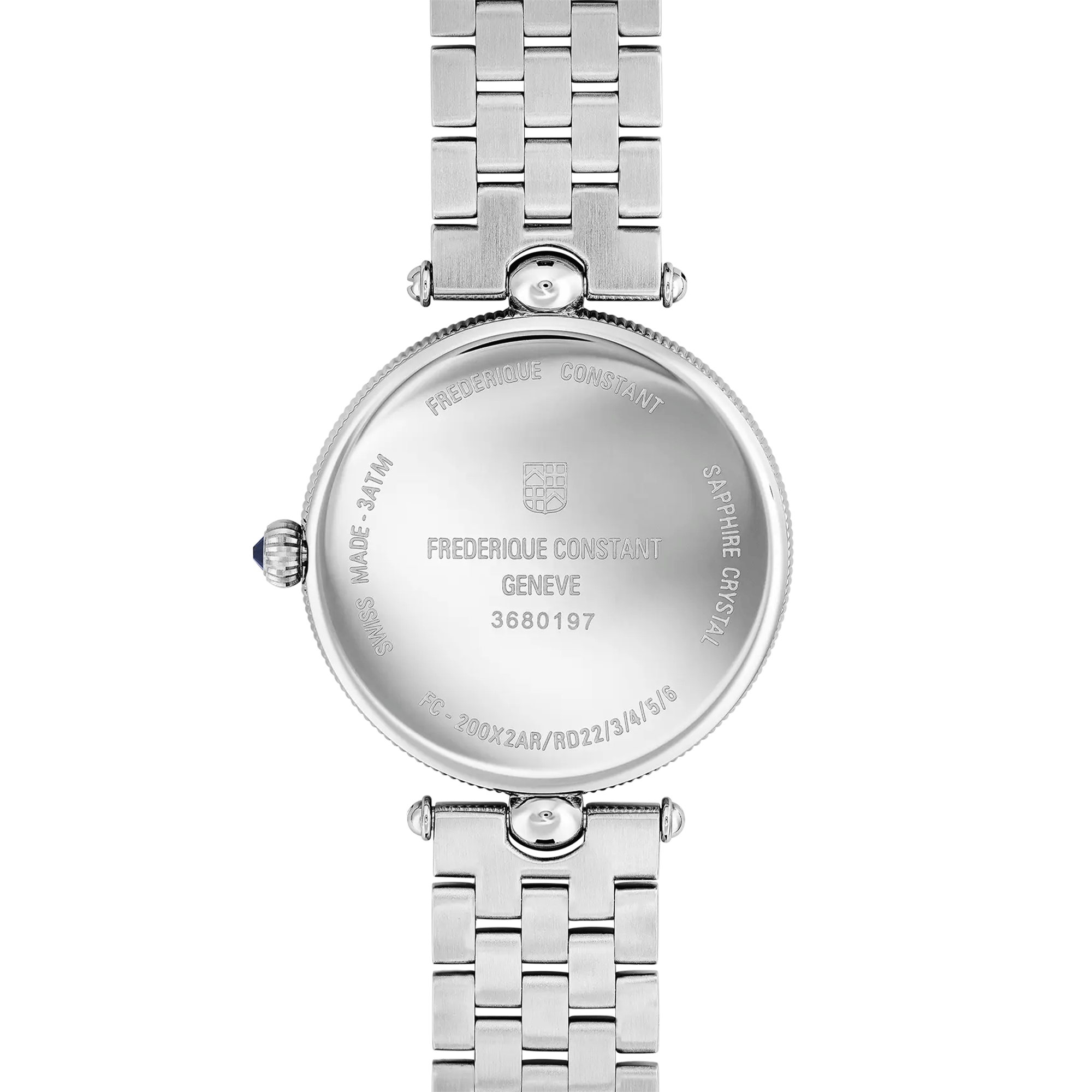 Frédérique Constant Classics Art Déco Round quartz silver dial steel bracelet 30 mm