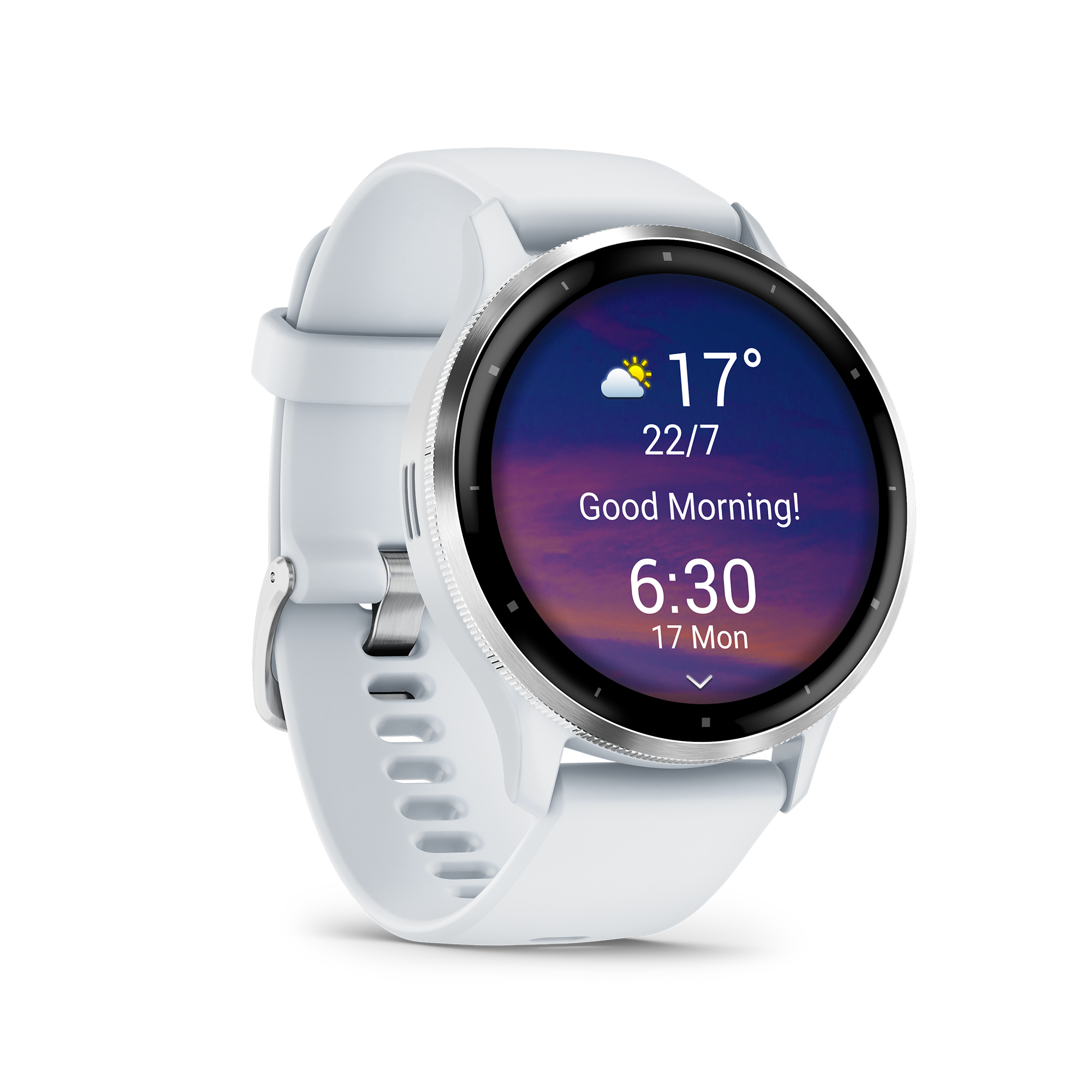 Garmin Venu 3 Silver white silicone strap 45 mm