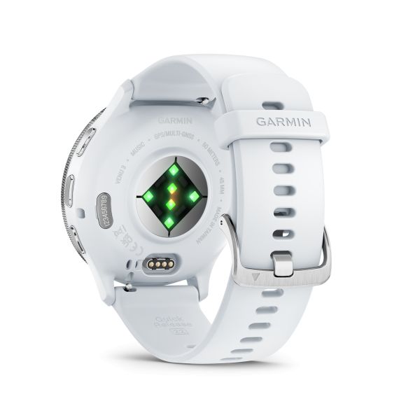 Garmin Venu 3 Silver white silicone strap 45 mm