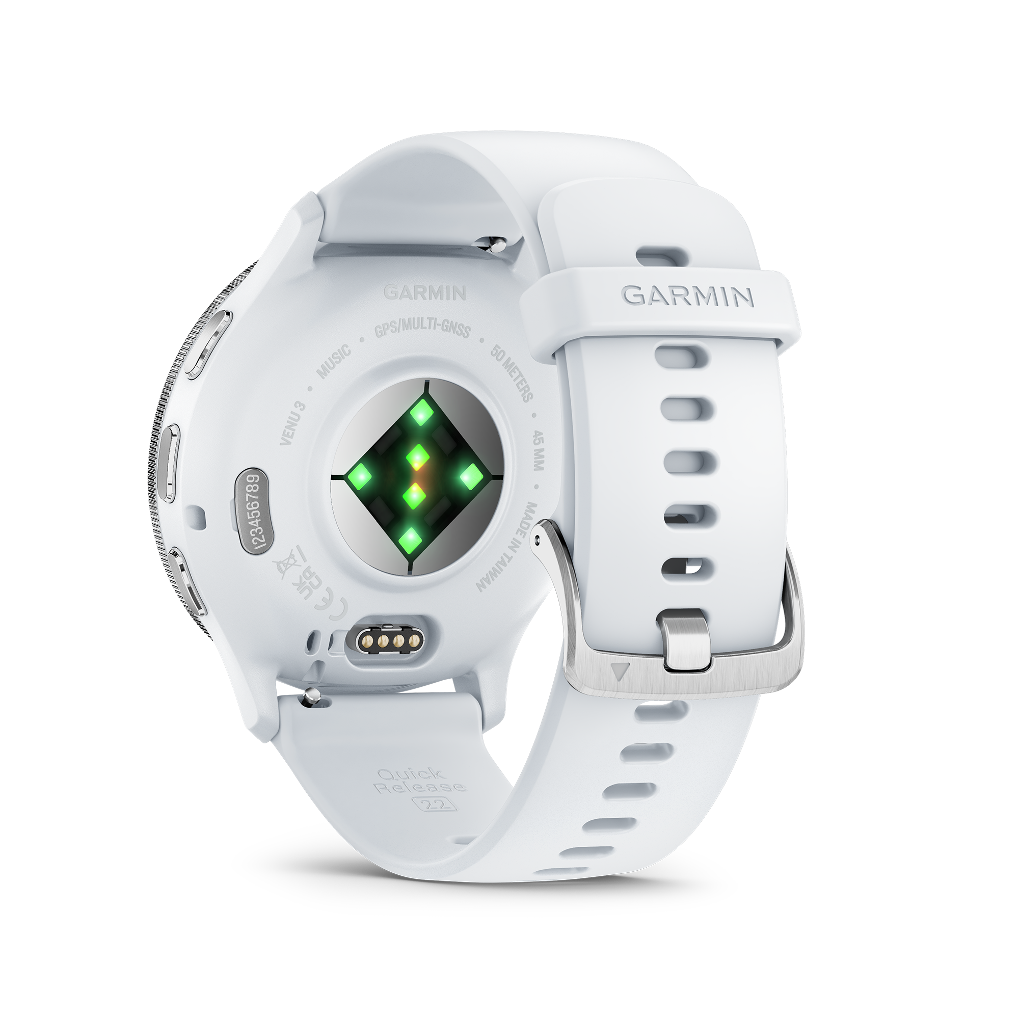Garmin Venu 3 Silver white silicone strap 45 mm