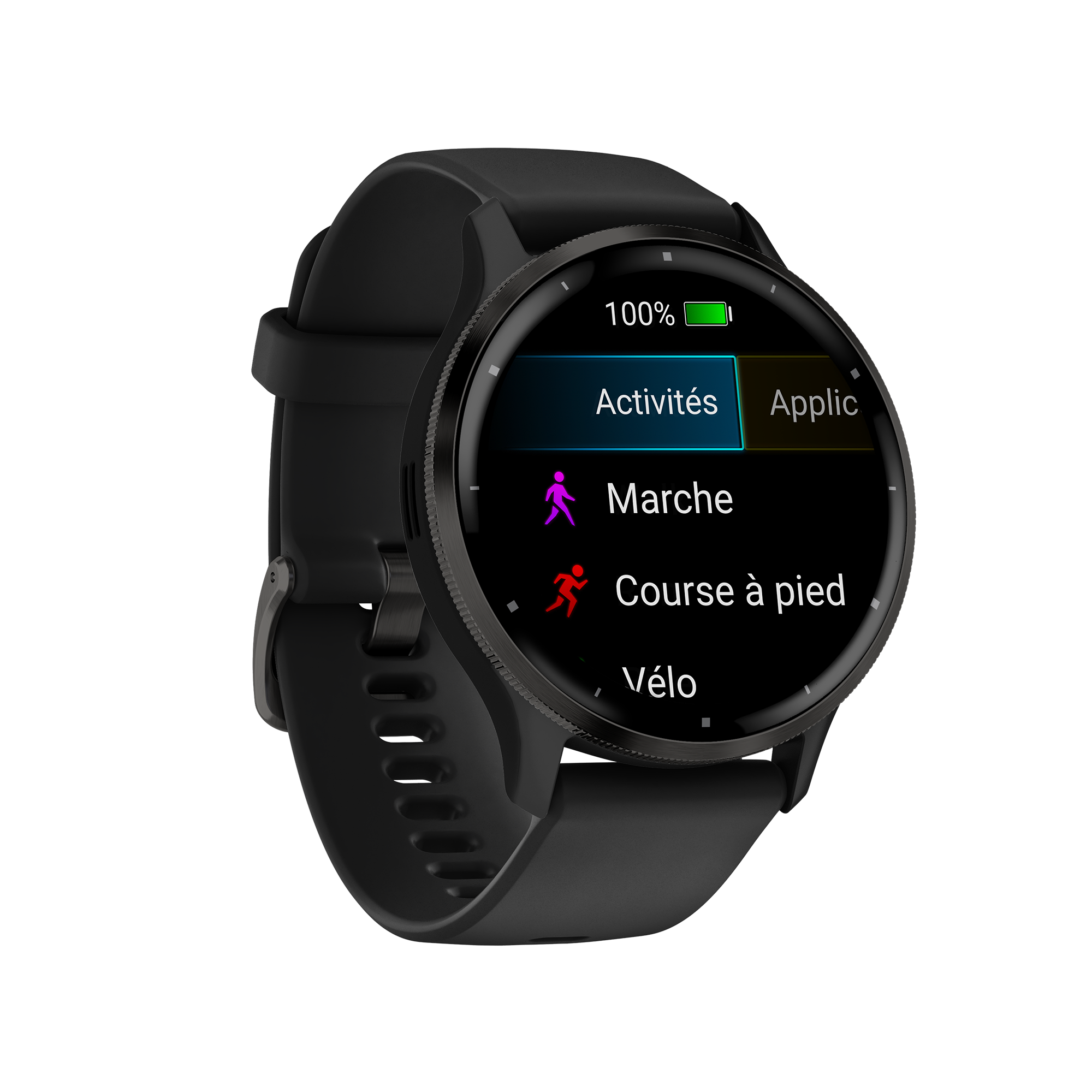 Garmin Venu 3 Gray black silicone strap 45 mm