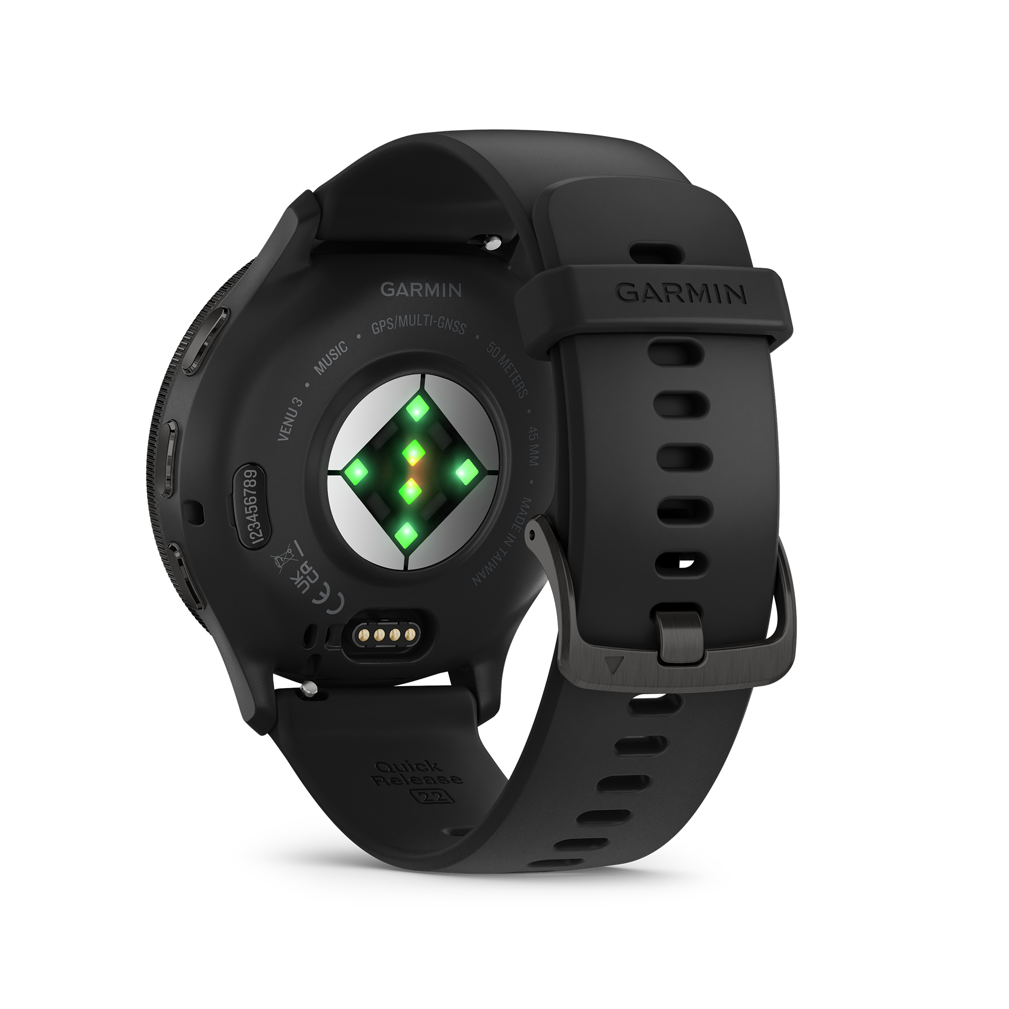 Garmin Venu 3 Gray black silicone strap 45 mm