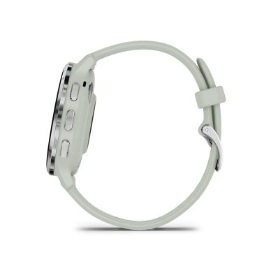 Garmin Venu 3S Silver sage green silicone strap 41 mm