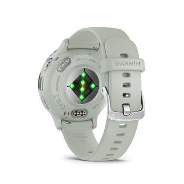 Garmin Venu 3S Silver sage green silicone strap 41 mm