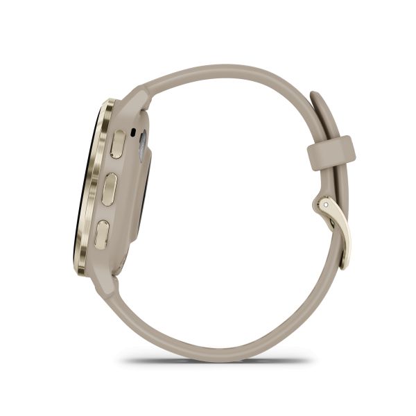 Garmin Venu 3S Soft Gold linen silicone strap 41 mm