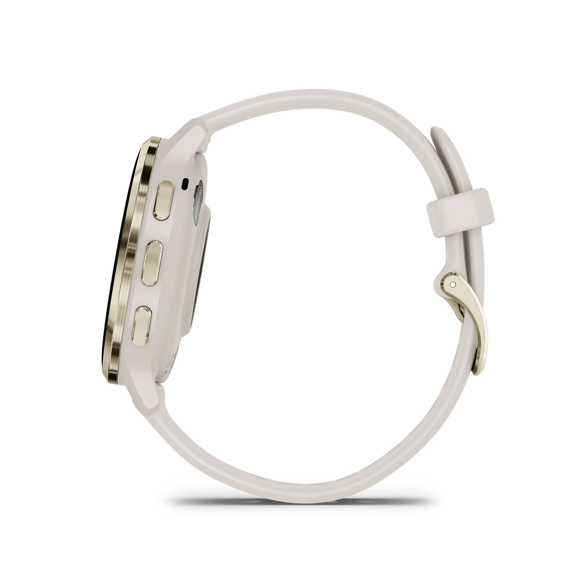 Montre connectée Garmin Venu 3S Soft Gold bracelet silicone ivoire 41 mm
