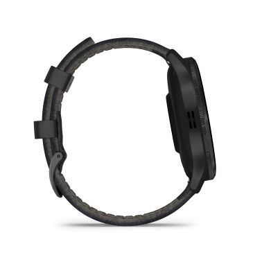 Montre connectée Garmin Venu 3 Gray bracelet cuir noir 45 mm 010-02784-52