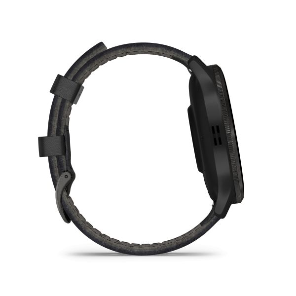 Montre connectée Garmin Venu 3 Gray bracelet cuir noir 45 mm 010-02784-52