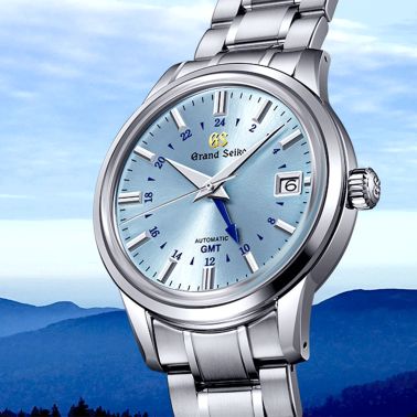 Montre Grand Seiko Elegance automatique GMT "25ème Anniversaire" cadran bleu bracelet acier 39,5 mm