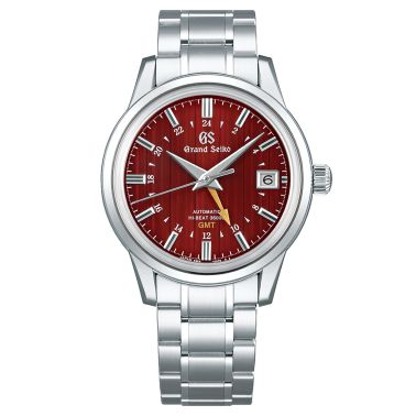 Grand Seiko Elegance Hi-Beat 36000 GMT "Yuka Momiji" red dial steel bracelet 39,5 mm