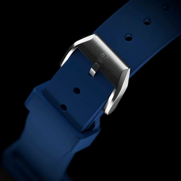 Yema Sous-Marine automatic watch blue dial blue rubber strap 40,5 mm YSMA23G-GGRBS