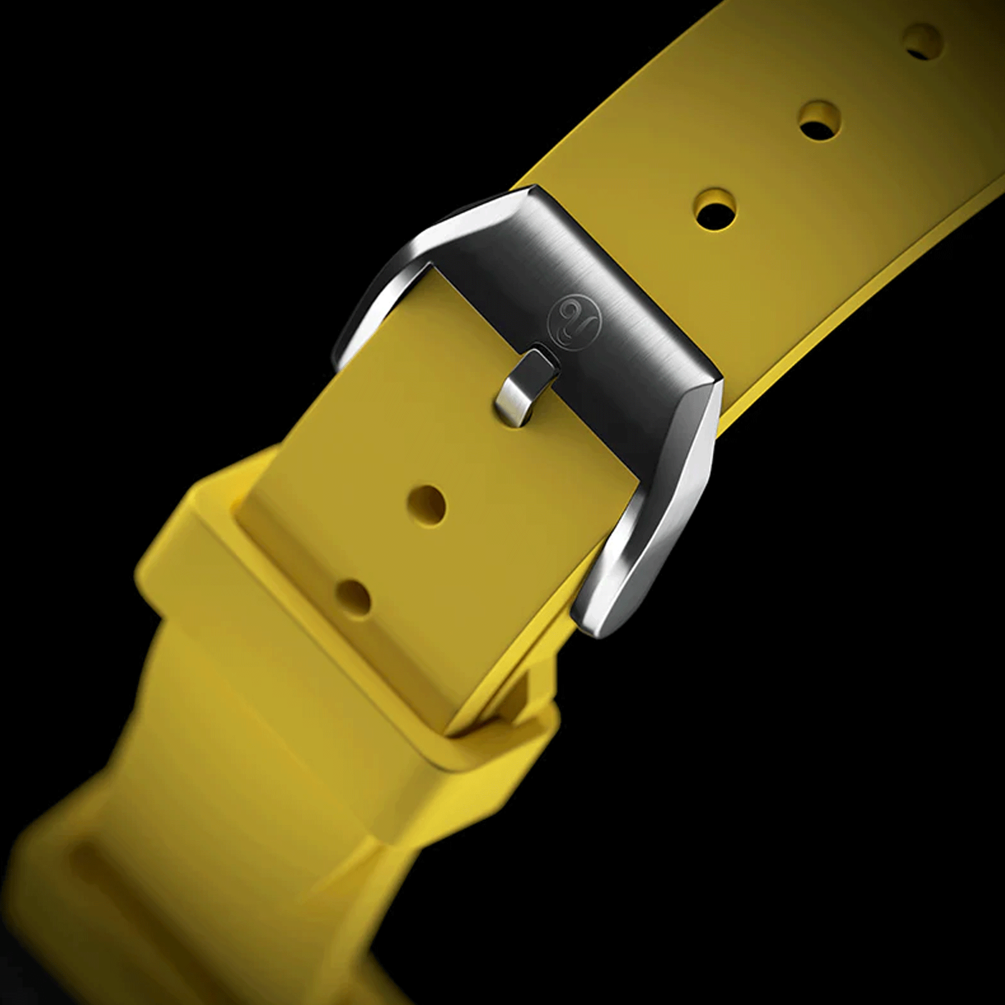 Montre Yema Sous-Marine automatique cadran noir bracelet caoutchouc jaune 40,5 mm YSMA23Y-AYRBS