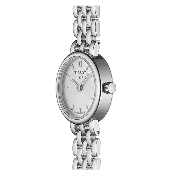 Montre Tissot T-Lady Lovely quartz cadran argent bracelet acier 19,5 mm