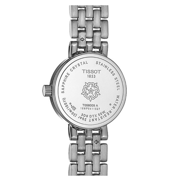 Montre Tissot T-Lady Lovely quartz cadran argent bracelet acier 19,5 mm