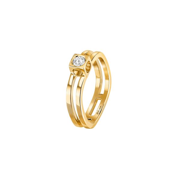 dinh van Le Cube Diamant ring in yellow gold and diamond