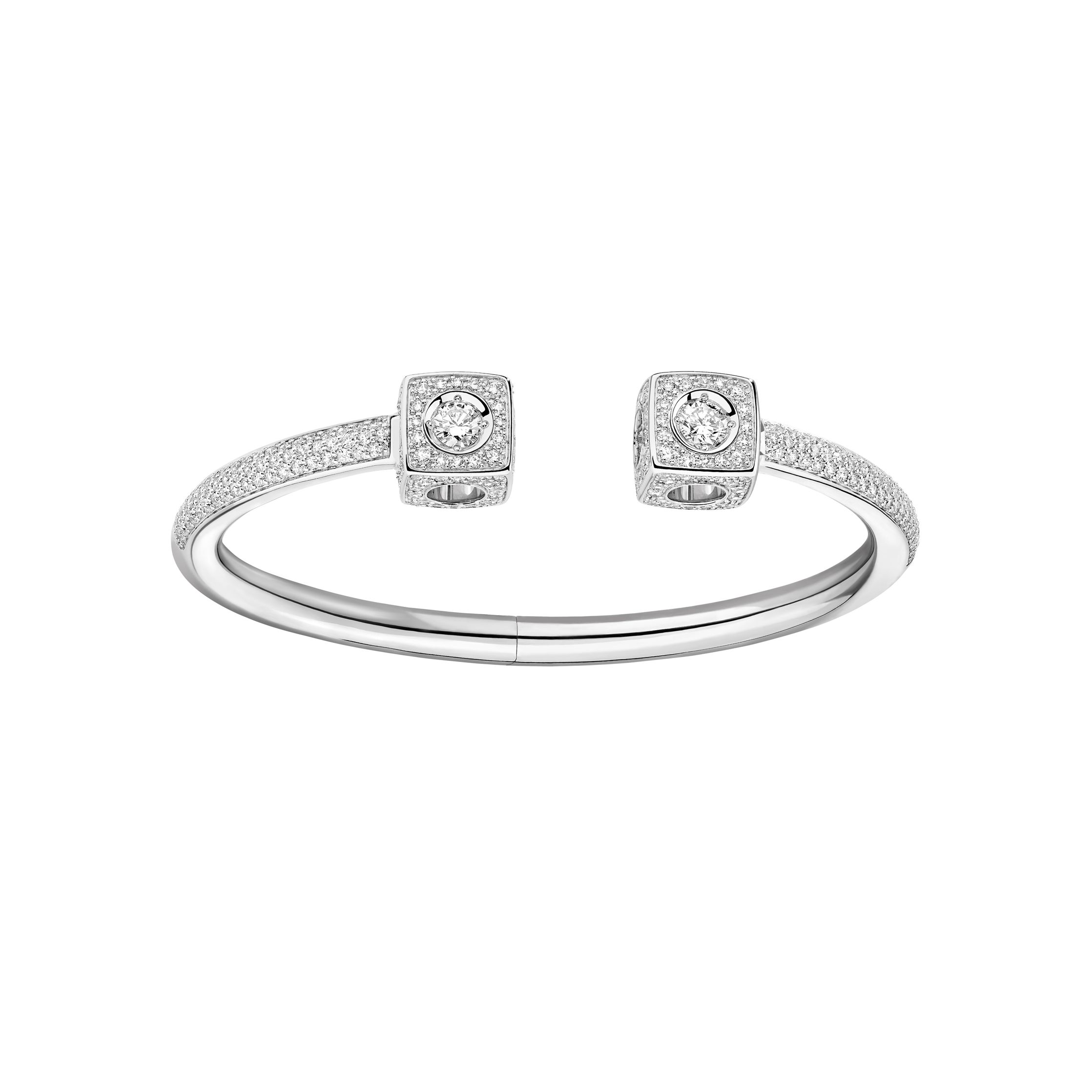 dinh van Le Cube Diamant XL bracelet in white gold and diamond