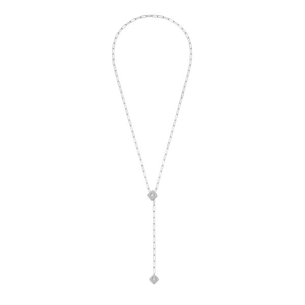 dinh van Le Cube Diamant XL necklace in white gold and diamonds paved