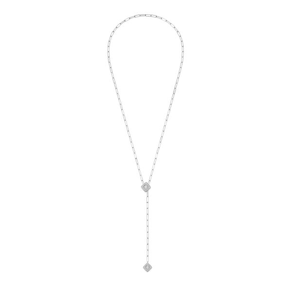 dinh van Le Cube Diamant XL necklace in white gold and diamonds paved