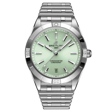 Montre Breitling Chronomat Lady Automatic cadran vert bracelet acier 36 mm A10380101L1A1 