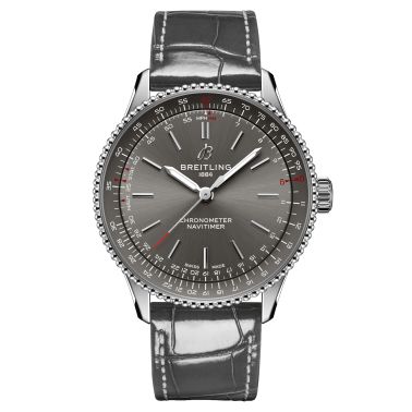 Breitling Navitimer automatic watch anthracite dial anthracite leather strap 36 mm A17327381B1P1