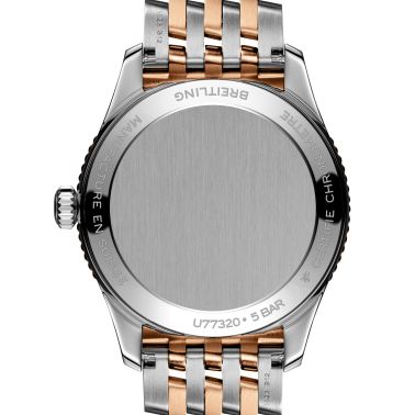 Breitling Navitimer quartz watch diamond index white mother-of-pearl dial steel and rose gold bracelet 32 mm U77320E61A1U1