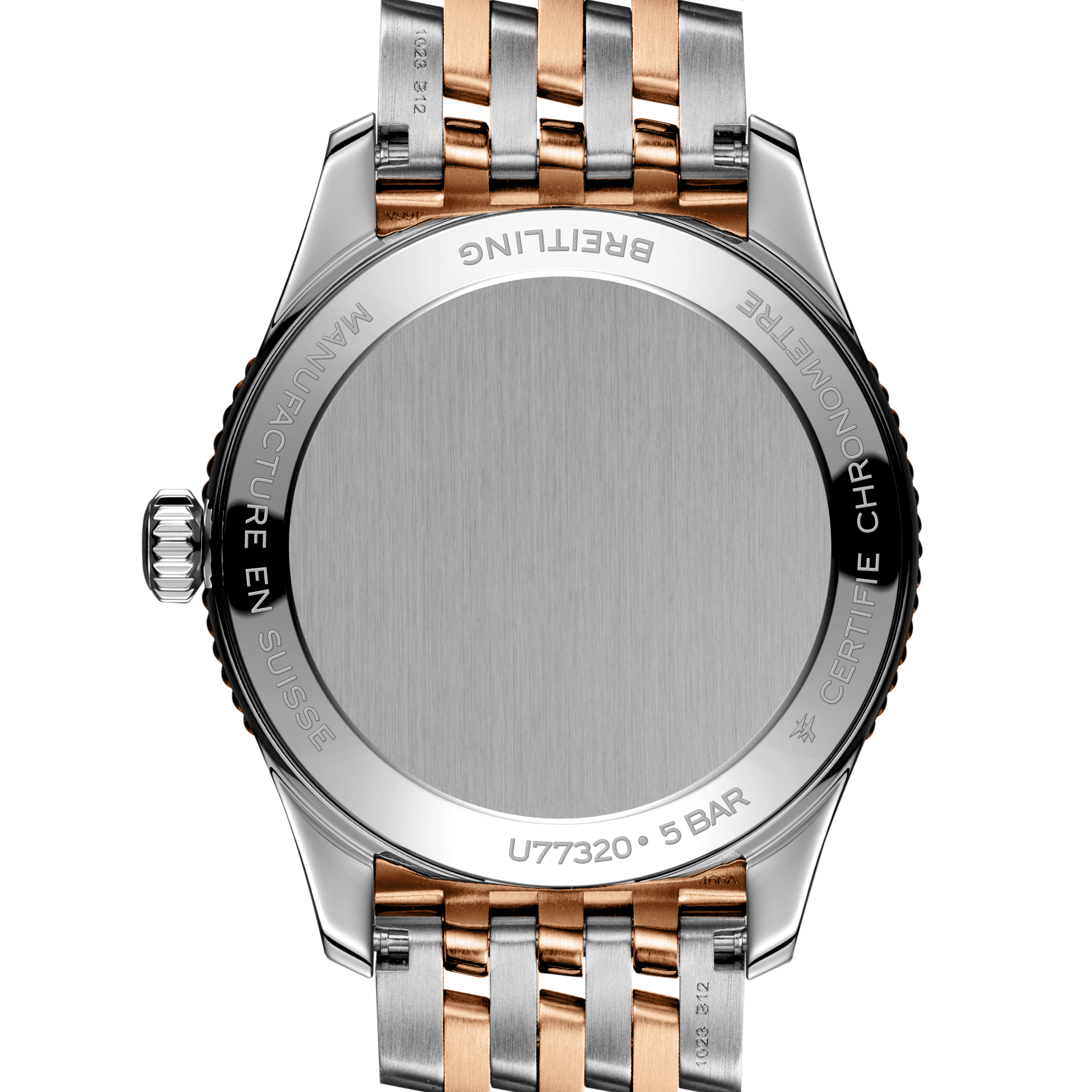 Breitling Navitimer quartz watch diamond index white mother-of-pearl dial steel and rose gold bracelet 32 mm U77320E61A1U1