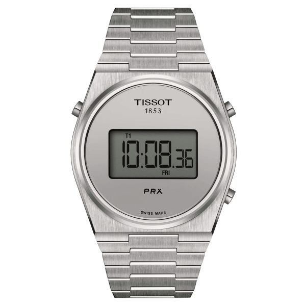 Tissot T-Classic PRX Digital quartz watch silver dial stainless steel bracelet 40 mm T137.463.11.030.00