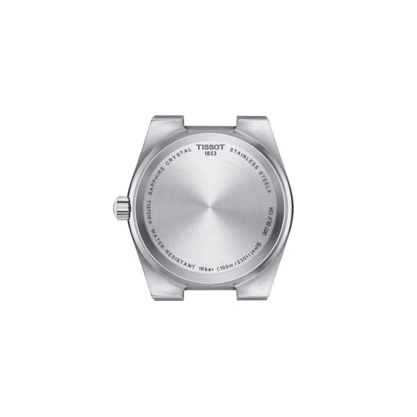 Tissot PRX quartz watch light green dial steel bracelet 35 mm T137.210.11.091.00