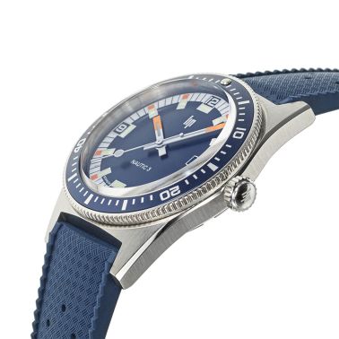 Montre Lip Nautic 3 automatique cadran bleu bracelet caoutchouc "tropic" 39 mm