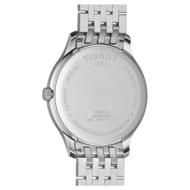 Montre Tissot T-Classic Tradition quartz cadran argent bracelet acier 42 mm T063.610.11.038.00