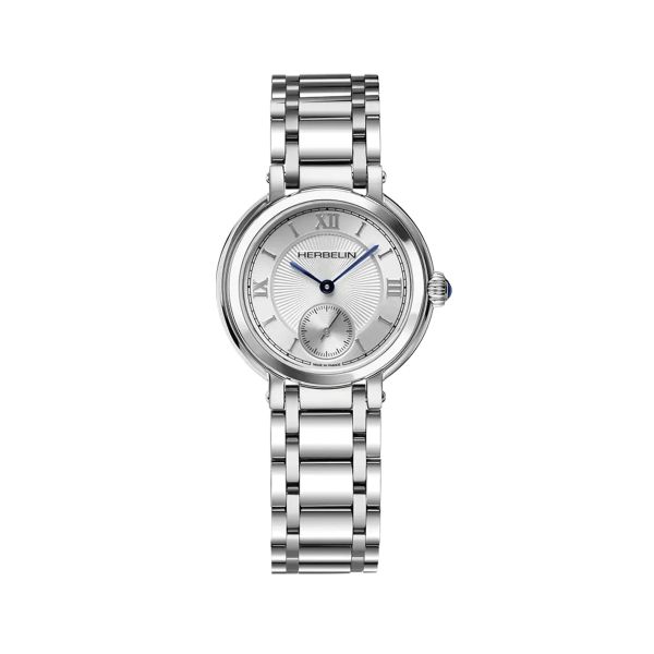 Herbelin Galet quartz silver dial steel bracelet 30 mm