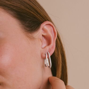 Créoles So Shocking Origine Petit Modèle en or blanc et diamants