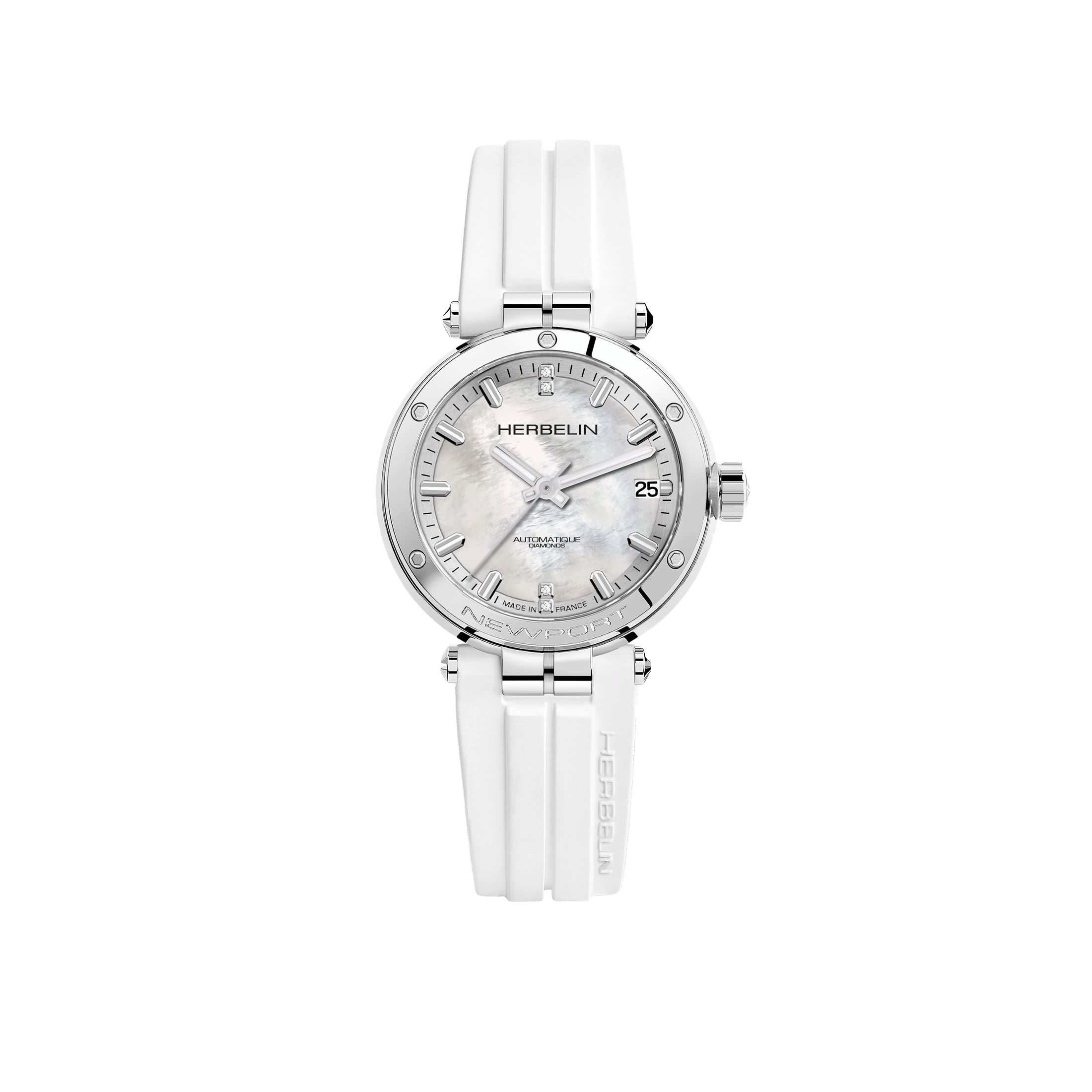 Montre Herbelin Newport automatique cadran nacre bracelet