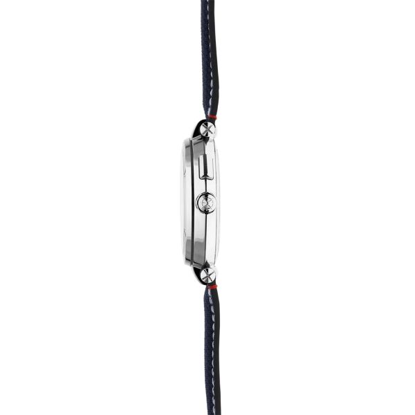 Montre Herbelin Newport Maréographe 35ème anniversaire quartz cadran bleu bracelet tissu 43 mm