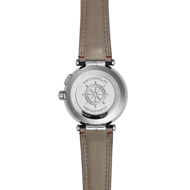 Michel Herbelin Newport Héritage Chrono quartz blue dial leather and fabric strap 42 mm