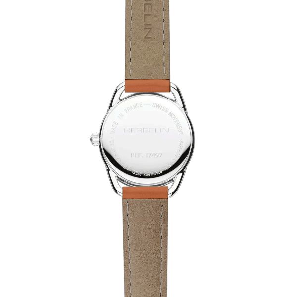 Herbelin Equinoxe quartz white dial leather strap 28 mm