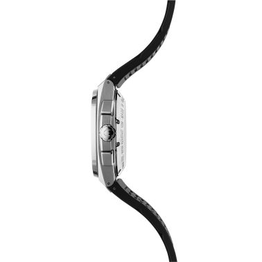 Herbelin Cap Camarat Chronograph Automatic silver dial rubber strap 42 mm