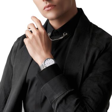 Montre Longines Elegance automatique cadran blanc bracelet acier 41 mm L4.911.4.11.6