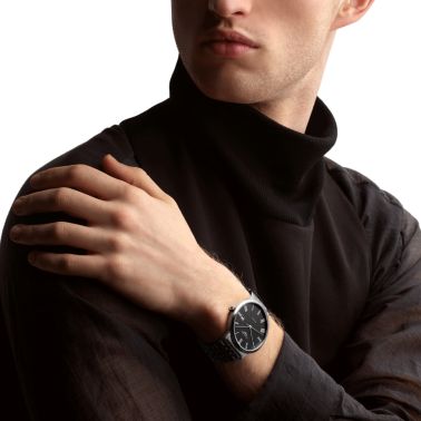 Montre Longines Elegance automatique cadran anthracite bracelet acier 41 mm L4.911.4.71.6