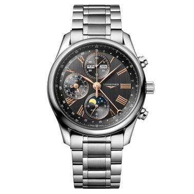 Montre Longines Master Collection automatique cadran anthracite bracelet acier 40 mm L2.673.4.61.6
