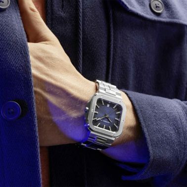 Herbelin Cap Camarat quartz blue dial steel bracelet 39 x 39 mm