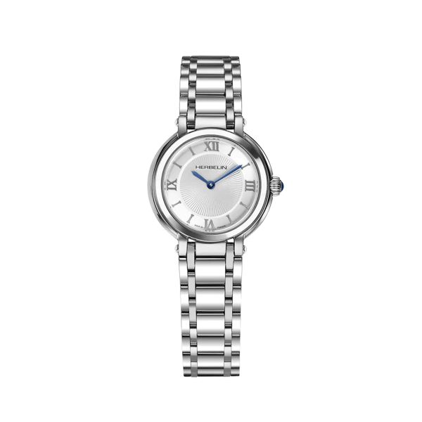 Herbelin Galet quartz silver dial steel bracelet 28 mm