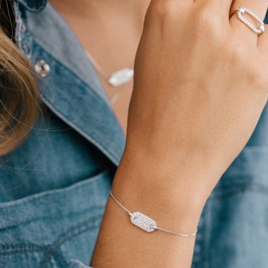 So Shocking Singulière horizontal Necklace white gold and diamonds