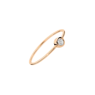 Bague Ginette NY Lonely Diamonds médium en or rose