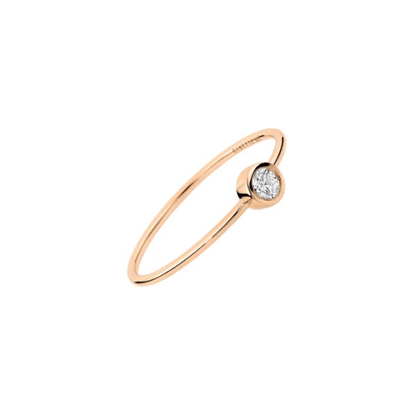 Bague Ginette NY Lonely Diamonds médium en or rose