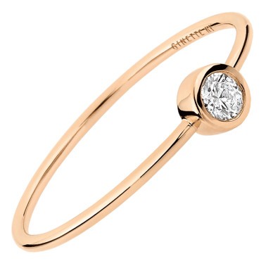 Bague Ginette NY Lonely Diamonds médium en or rose