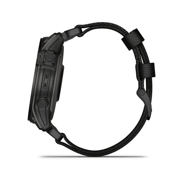 Garmin Tactix 7 AMOLED Edition watch with black nylon and silicone strap 51 mm