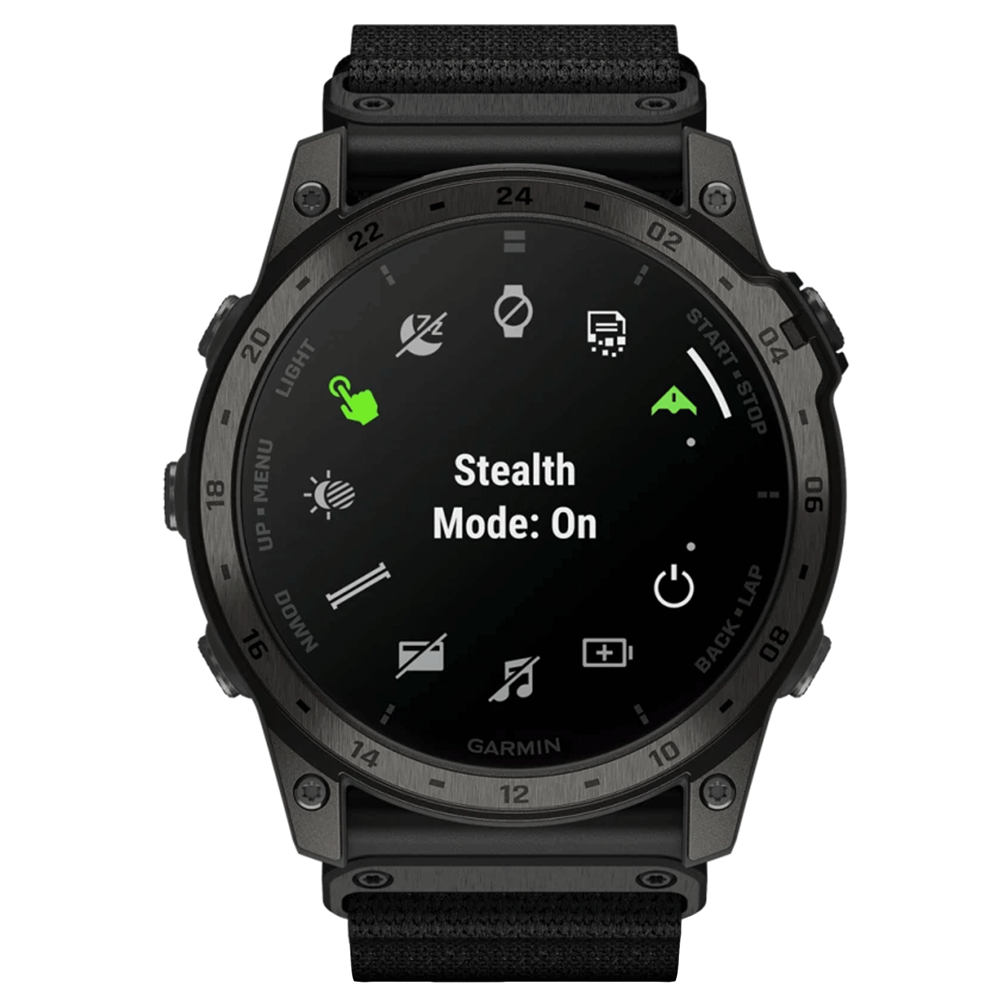 Garmin Tactix 7 AMOLED Edition watch with black nylon and silicone strap 51 mm