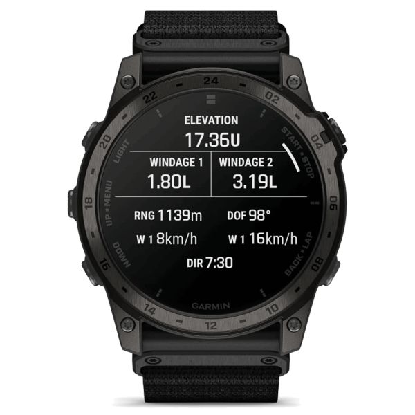 Montre Garmin Tactix 7 AMOLED Edition bracelet nylon et silicone noir 51 mm 010-02931-01