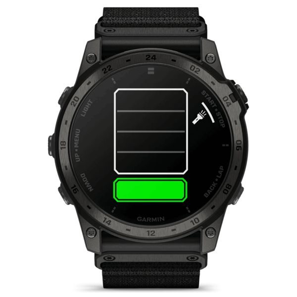Garmin Tactix 7 AMOLED Edition watch with black nylon and silicone strap 51 mm